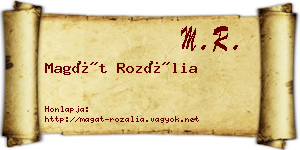 Magát Rozália névjegykártya